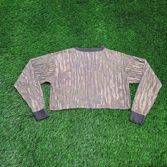 VTG 90s Spartan Realtree USA Made Micro Crop Top Boxy Fit Womens M/L - Picture 3 of 5
